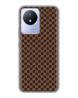 Чохол для Vivo Y02 з картинкою «Gucci — шоколадна сітка» Чохол для Vivo Y02 з картинкою «Gucci — шоколадна сітка»