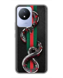 Чохол для Vivo Y02 з картинкою «Gucci — змія на смузі» Чохол для Vivo Y02 з картинкою «Gucci — змія на смузі»
