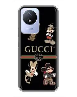 Чохол для Vivo Y02 з картинкою «Gucci — герої Disney та монограма» Чохол для Vivo Y02 з картинкою «Gucci — герої Disney та монограма»