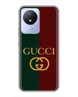 Чохол для Vivo Y02 з картинкою «Gucci — темно-зелений градієнт» Чохол для Vivo Y02 з картинкою «Gucci — темно-зелений градієнт»