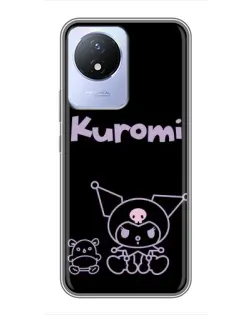 Чехол для Vivo Y02 с картинкой «Kuromi — черный минимализм» Чехол для Vivo Y02 с картинкой «Kuromi — черный минимализм»