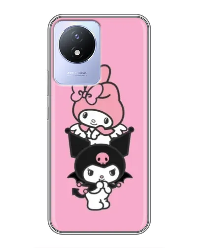 Чехол для Vivo Y02 с картинкой «My Melody и Kuromi»