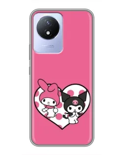 Чехол для Vivo Y02 с картинкой «Kuromi и My Melody» Чехол для Vivo Y02 с картинкой «Kuromi и My Melody»