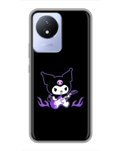 Чехол для Vivo Y02 с картинкой «Электрическая Kuromi»