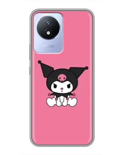 Чехол для Vivo Y02 с картинкой «Хмурая Kuromi»