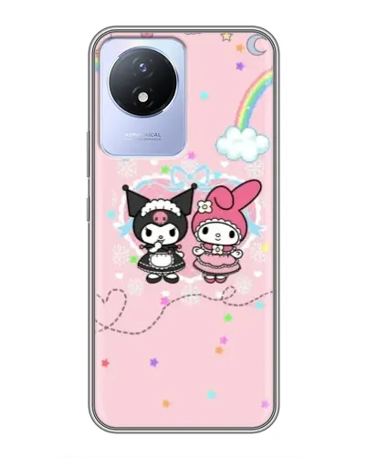 Чехол для Vivo Y02 с картинкой «My Melody и Kuromi»