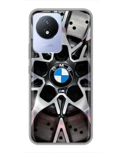 Чехол для Vivo Y02 с картинкой «BMW — деталь диска»