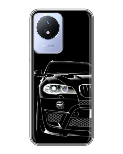 Чехол для Vivo Y02 с картинкой «Темный силуэт BMW» Чехол для Vivo Y02 с картинкой «Темный силуэт BMW»