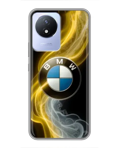 Чехол для Vivo Y02 с картинкой «Золотистый дым BMW» Чехол для Vivo Y02 с картинкой «Золотистый дым BMW»