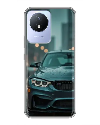Чехол для Vivo Y02 с картинкой «BMW в огнях города» Чехол для Vivo Y02 с картинкой «BMW в огнях города»