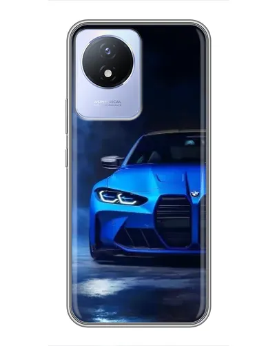 Чехол для Vivo Y02 с картинкой «Голубая BMW M4» Чехол для Vivo Y02 с картинкой «Голубая BMW M4»