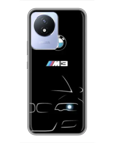 Чехол для Vivo Y02 с картинкой «Минималистичный принт BMW M3» Чехол для Vivo Y02 с картинкой «Минималистичный принт BMW M3»