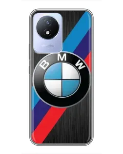 Чехол для Vivo Y02 с картинкой «BMW M-stripes стиль»