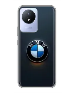 Чехол для Vivo Y02 с картинкой «Логотип BMW — минимализм»