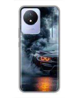 Чехол для Vivo Y02 с картинкой «BMW M-Power — абстракция»