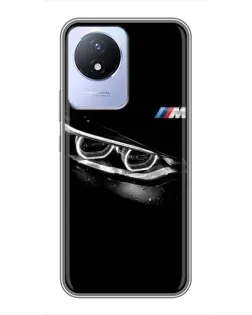 Чехол для Vivo Y02 с картинкой «BMW — взгляд тигра»