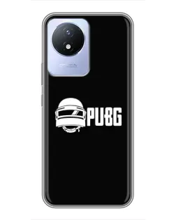 Чехол для Vivo Y02 с картинкой «PUBG — классический лого»