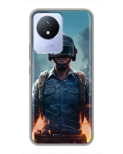 Чехол для Vivo Y02 с картинкой «PUBG — реалистичный герой» Чехол для Vivo Y02 с картинкой «PUBG — реалистичный герой»