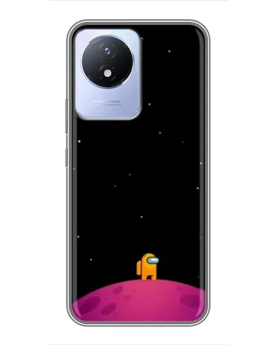 Чехол для Vivo Y02 с картинкой «Одинокий герой на планете»