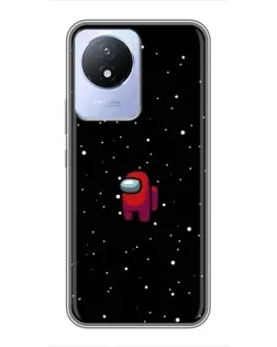 Чехол для Vivo Y02 с картинкой «Красный Among Us»
