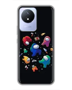 Чехол для Vivo Y02 с картинкой «Among Us космос»