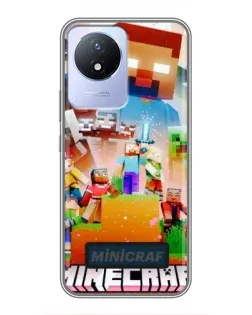 Чохол для Vivo Y02 з картинкою «Minecraft герої гри» Чохол для Vivo Y02 з картинкою «Minecraft герої гри»
