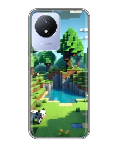 Чехол для Vivo Y02 с картинкой «Minecraft летний день»