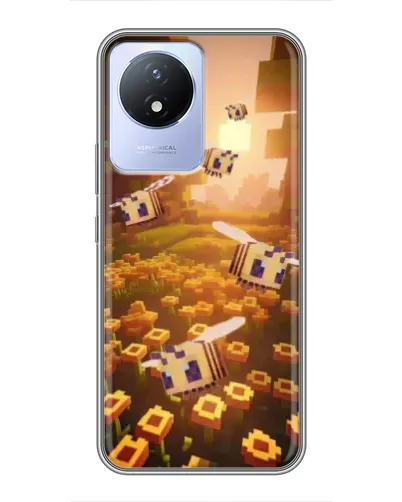 Чехол для Vivo Y02 с картинкой «Поле подсолнухов»