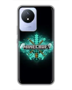 Чехол для Vivo Y02 с картинкой «Minecraft Diamond лого»