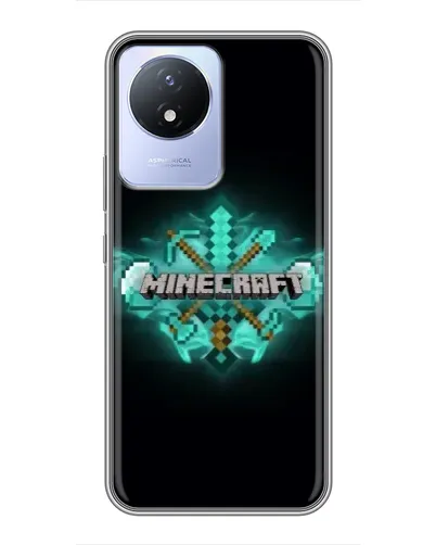 Чехол для Vivo Y02 с картинкой «Minecraft Diamond лого»