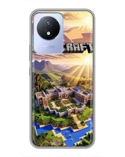 Чехол для Vivo Y02 с картинкой «Minecraft панорама»