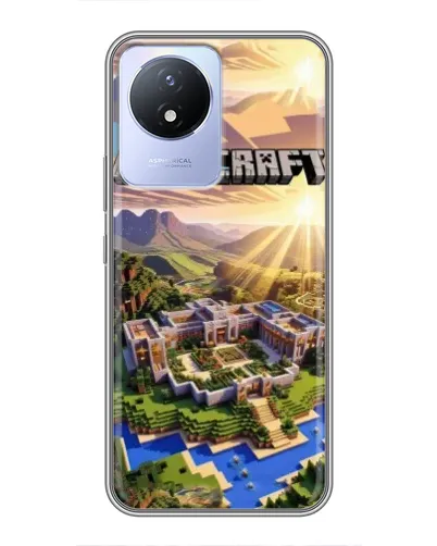 Чехол для Vivo Y02 с картинкой «Minecraft панорама»