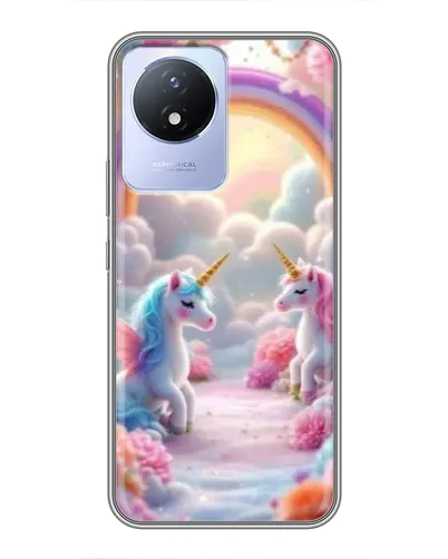 Чохол для Vivo Y02 з картинкою «Веселка і єдинороги» Чохол для Vivo Y02 з картинкою «Веселка і єдинороги»