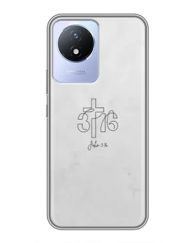 Чехол для Vivo Y02 с картинкой «Иоанна 3:16 Крест»