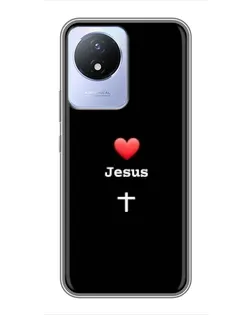 Чохол для Vivo Y02 з картинкою «Серце - Jesus» Чохол для Vivo Y02 з картинкою «Серце - Jesus»