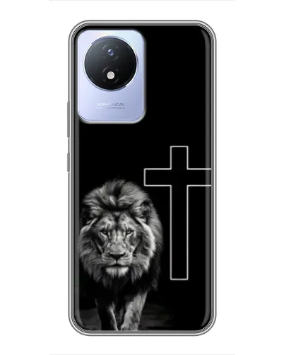 Чехол для Vivo Y02 с картинкой «Лев и Крест»