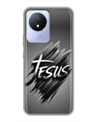 Чехол для Vivo Y02 с картинкой «Надпись Jesus Graffiti»