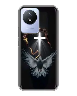 Чехол для Vivo Y02 с картинкой «Голубь и Свет»