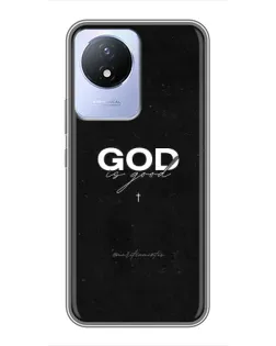 Чехол для Vivo Y02 с картинкой «GOD — Бог над всем»
