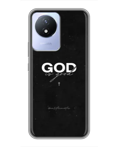 Чехол для Vivo Y02 с картинкой «GOD — Бог над всем»