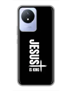 Чехол для Vivo Y02 с картинкой «Вертикаль веры Jesus»