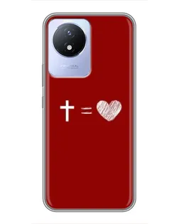 Чехол для Vivo Y02 с картинкой «Уравнение любви»