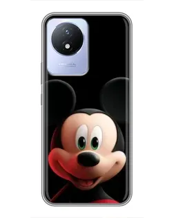 Чехол для Vivo Y02 с картинкой «Улыбающийся Микки Маус»
