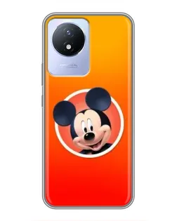 Чехол для Vivo Y02 с картинкой «Mickey в круге»