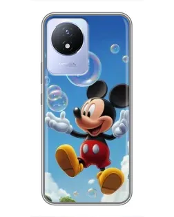 Чохол для Vivo Y02 з картинкою «Mickey та мильні бульбашки»