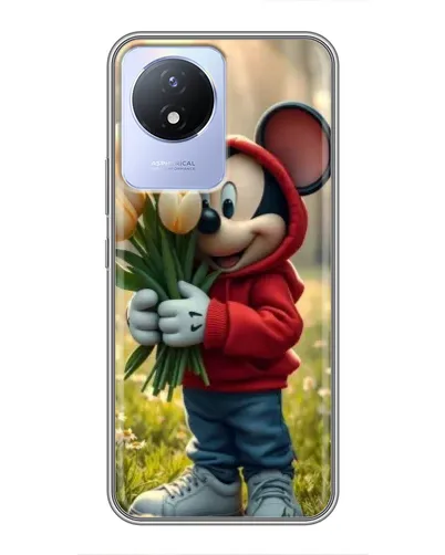 Чехол для Vivo Y02 с картинкой «Микки с тюльпанами» Чехол для Vivo Y02 с картинкой «Микки с тюльпанами»