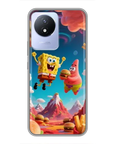 Чехол для Vivo Y02 с картинкой «Космический фастфуд»