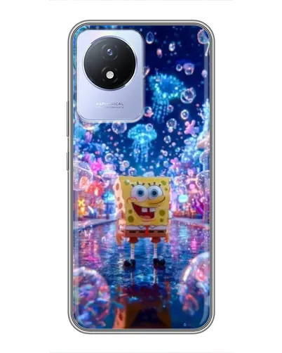 Чехол для Vivo Y02 с картинкой «Неоновый океан»