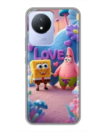 Чехол для Vivo Y02 с картинкой «Губка Боб Патрик»