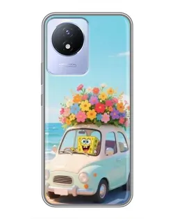 Чехол для Vivo Y02 с картинкой «Автомобильное путешествие»